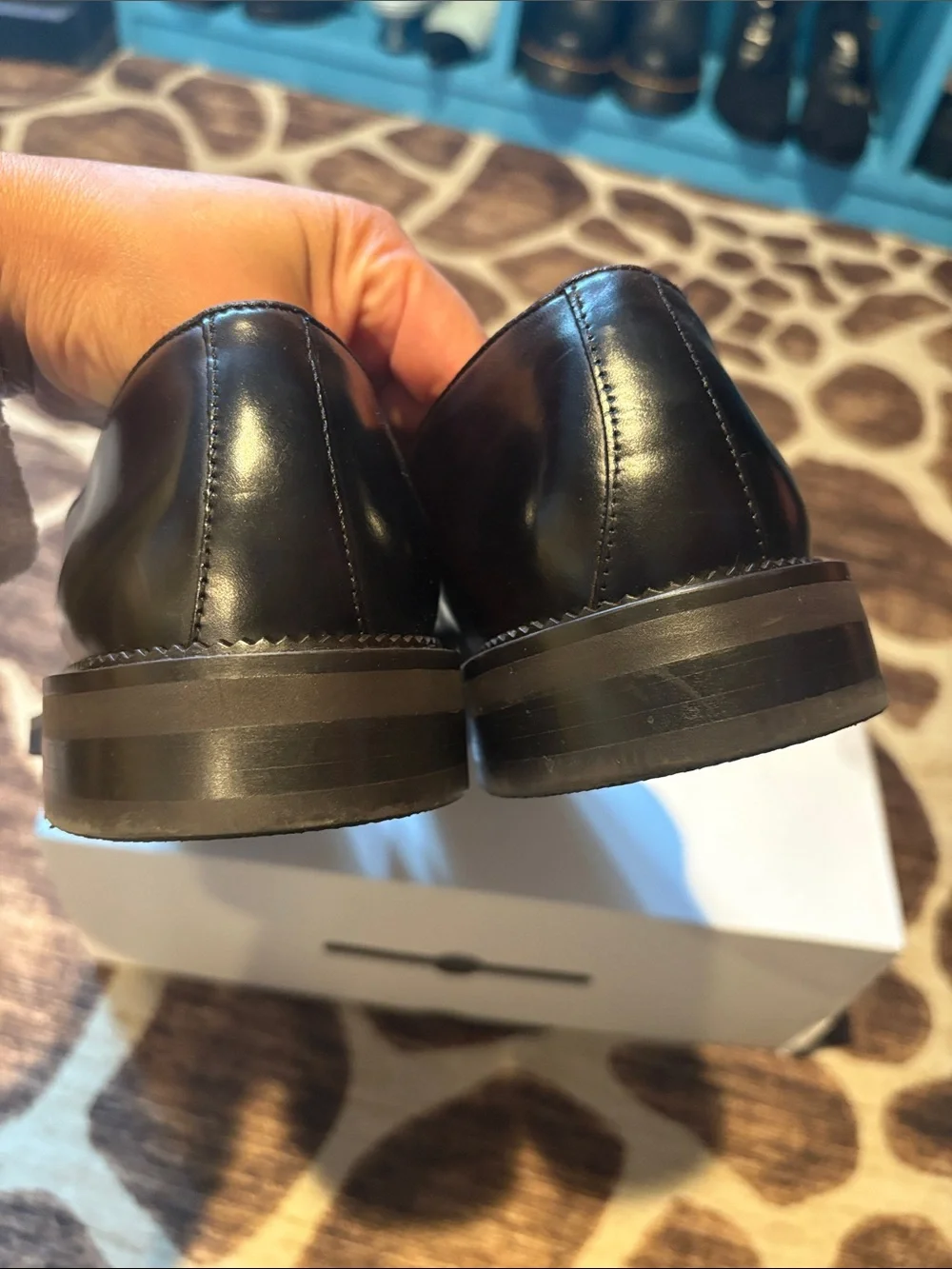 Aldo Portos-201 Men's Leather Tassel Loafers in Dark Brown